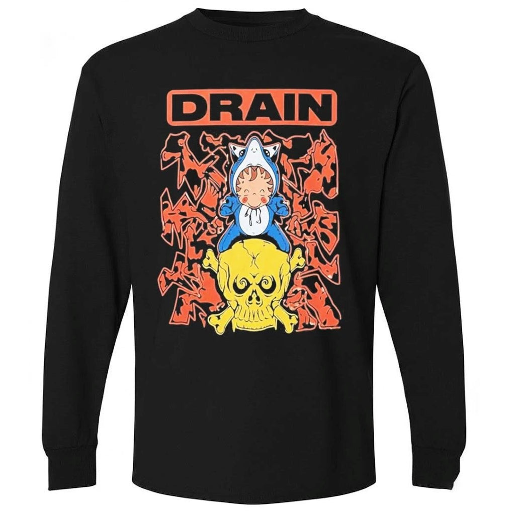Drain Merch Is Your Friend Tour 2026 Skull Shark Rider Shirt
