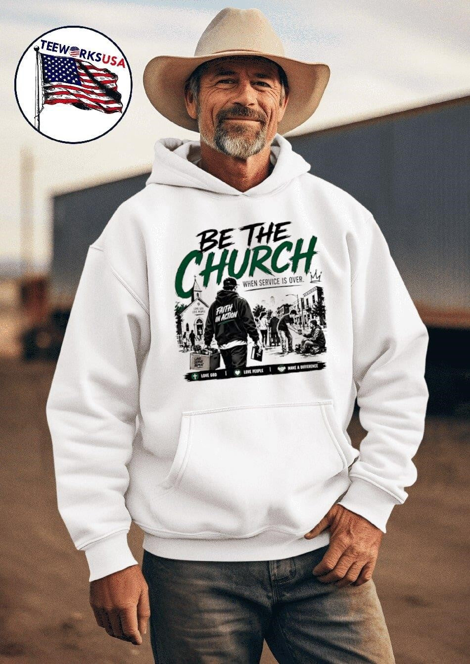 Be The Church When Service Is Over Love God Love People Make A Difference Shirt