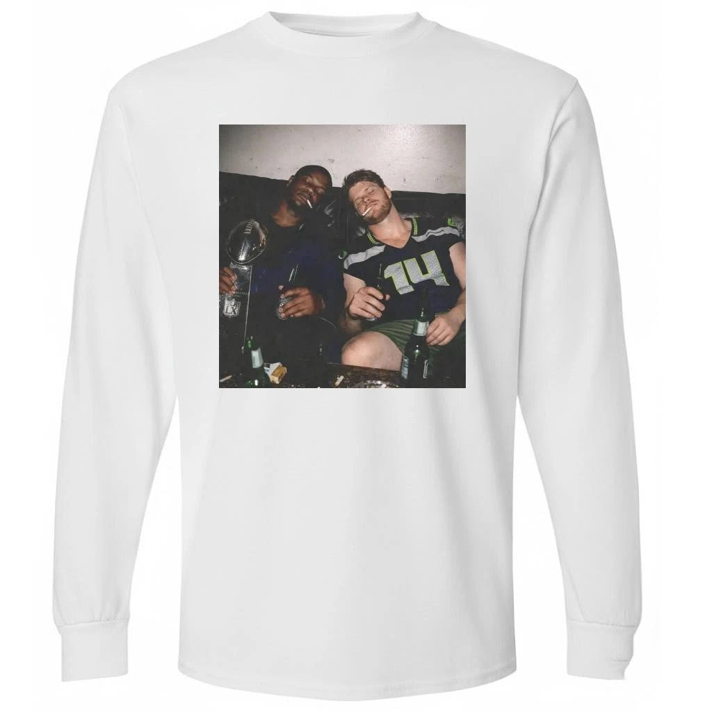 Ernest Jones and Sam Darnold Drinking and Smoking Shirt