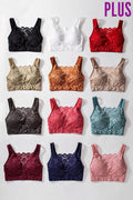 Plus Size Elegant Lace Longline Bralette