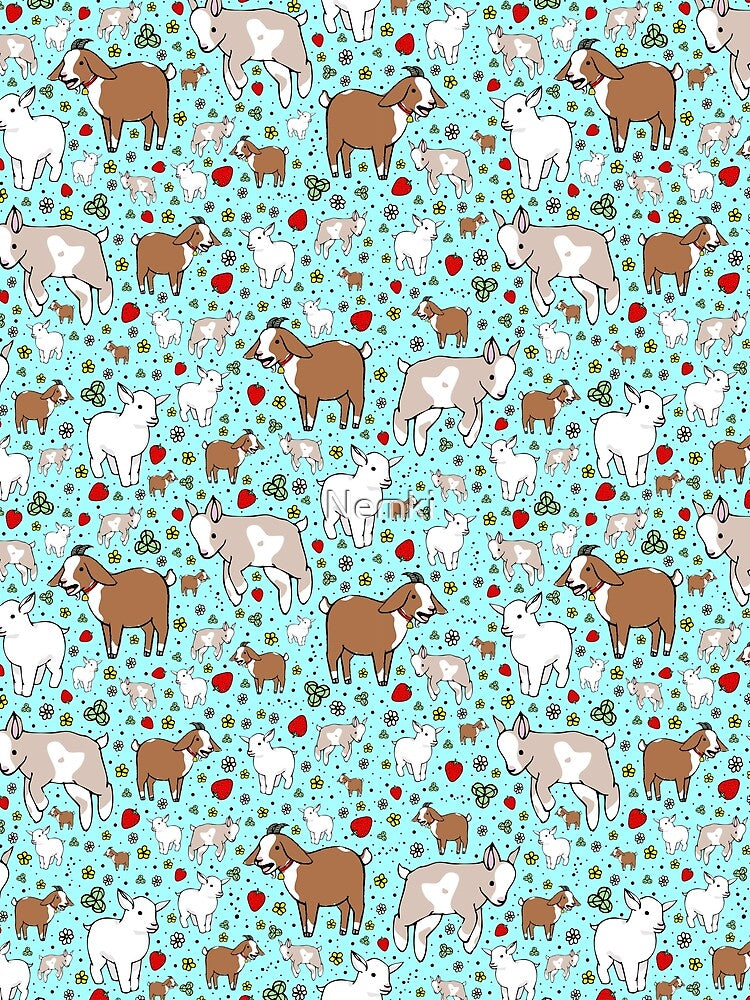 Goats in Blue by Nemki