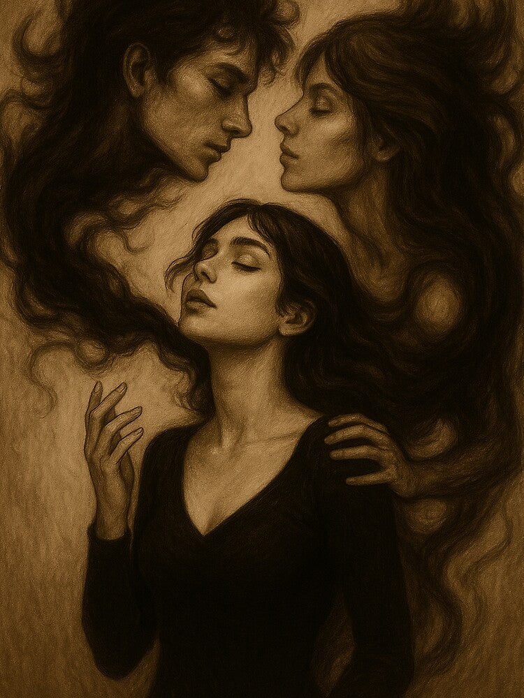Whispers of the Shadow Self – Surreal Duality Portrait by TheLoopStories