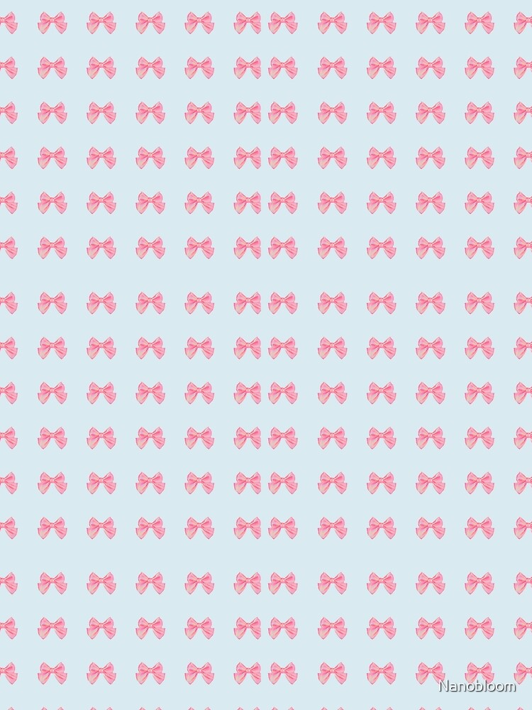 Pink Bow Pattern | Coquette Aesthetic Design by Nanobloom