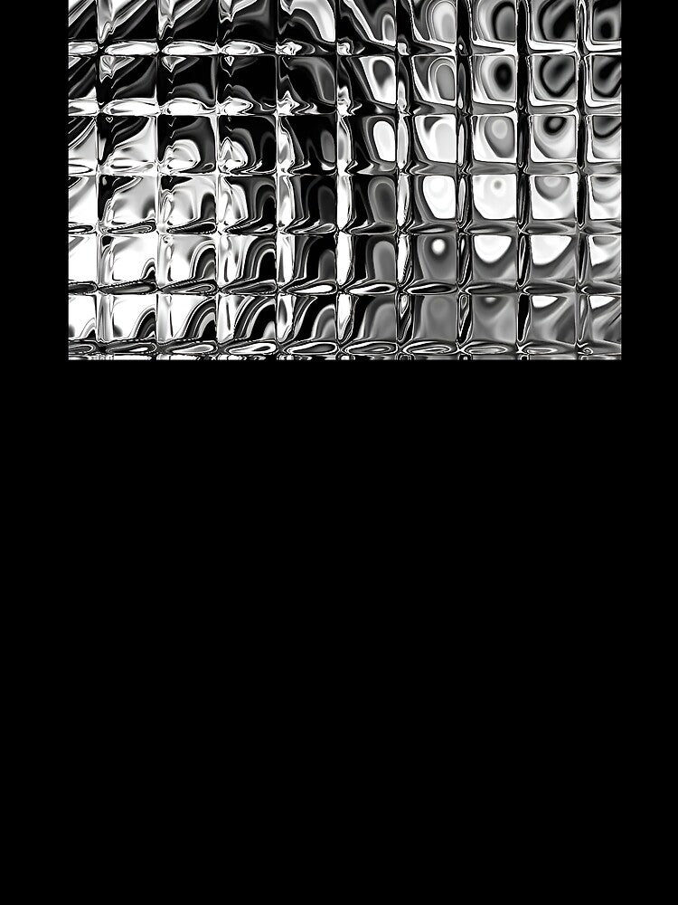 Liquid Chrome Grid: Abstract Distorted Glass by V_K_