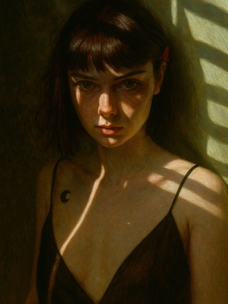 Shadow Light – Dark Feminine Portrait by TheLoopStories