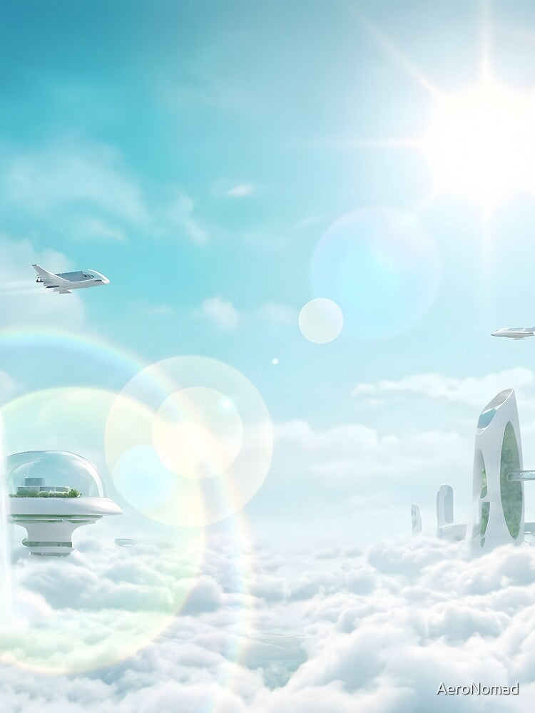 Frutiger Aero Futuristic Eco City Utopia by AeroNomad