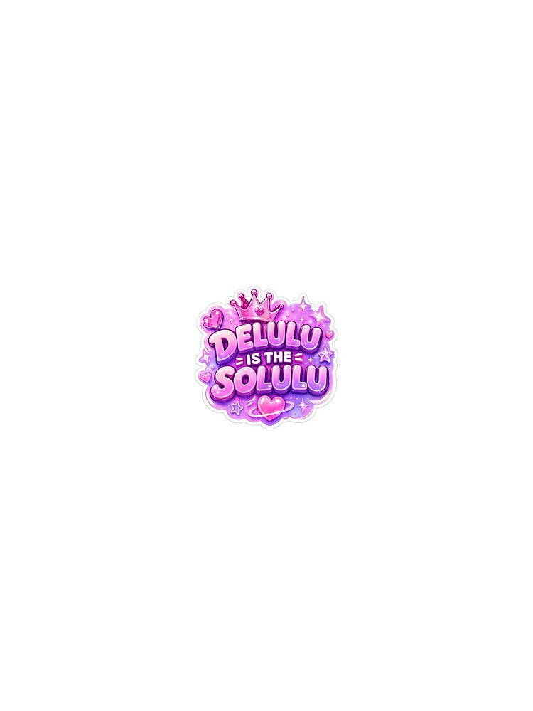 Delulu Is The Solulu Cute Gen Z Sticker by JeryTom