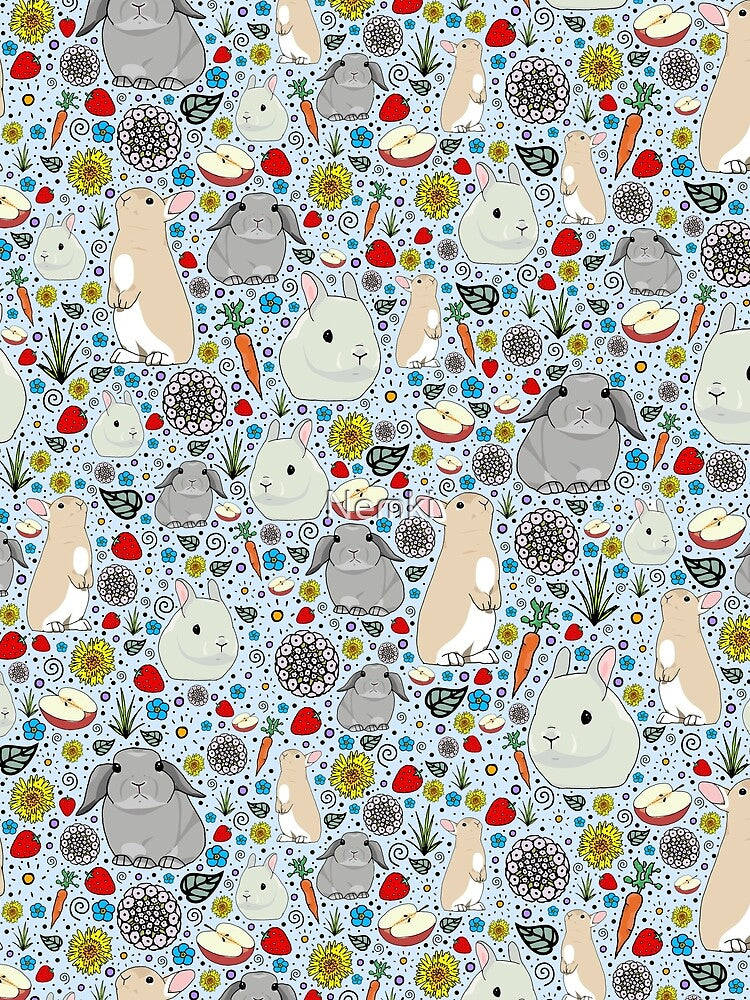 Rabbits in Blue by Nemki
