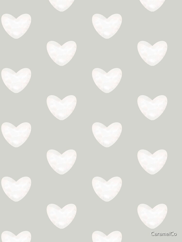 Soft Sage Grey Aura Hearts – Minimalist Neutral Pattern  Main Tag by CaramelCo