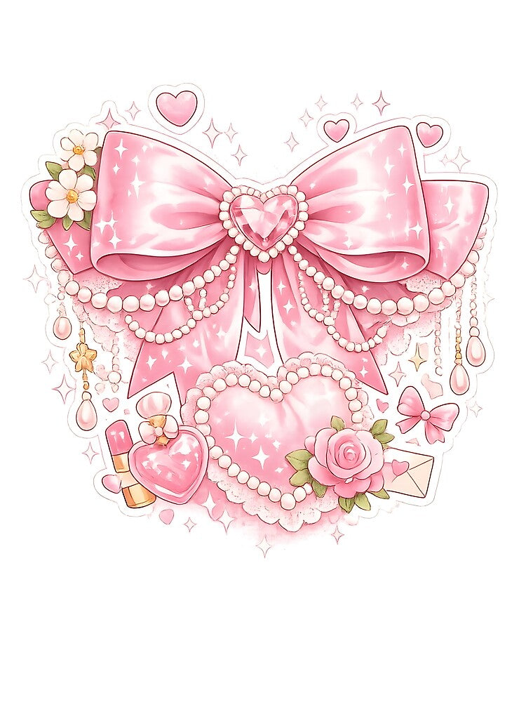 Pink Coquette Bow Aesthetic Sticker by SmartDealer