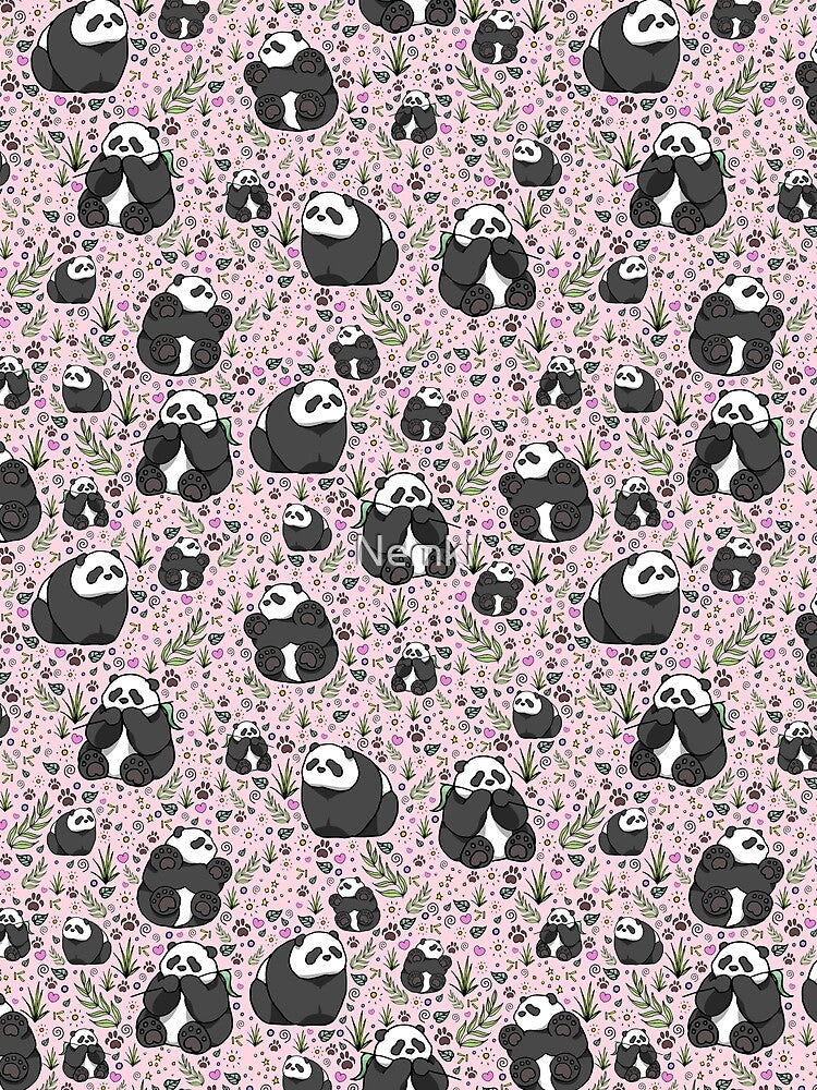 Pandas in Pink by Nemki
