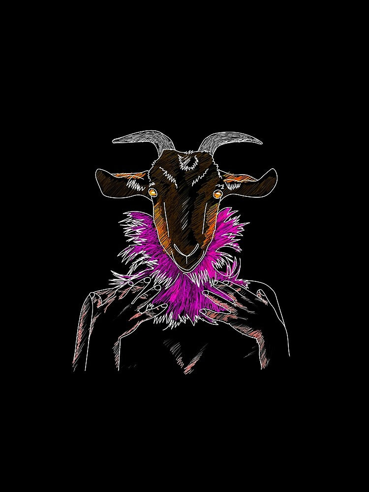 flamboyant goat in colours by mgouveia