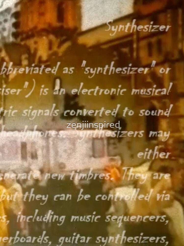 Retro Synth City Vibes Typography Collage by zenjiinspired
