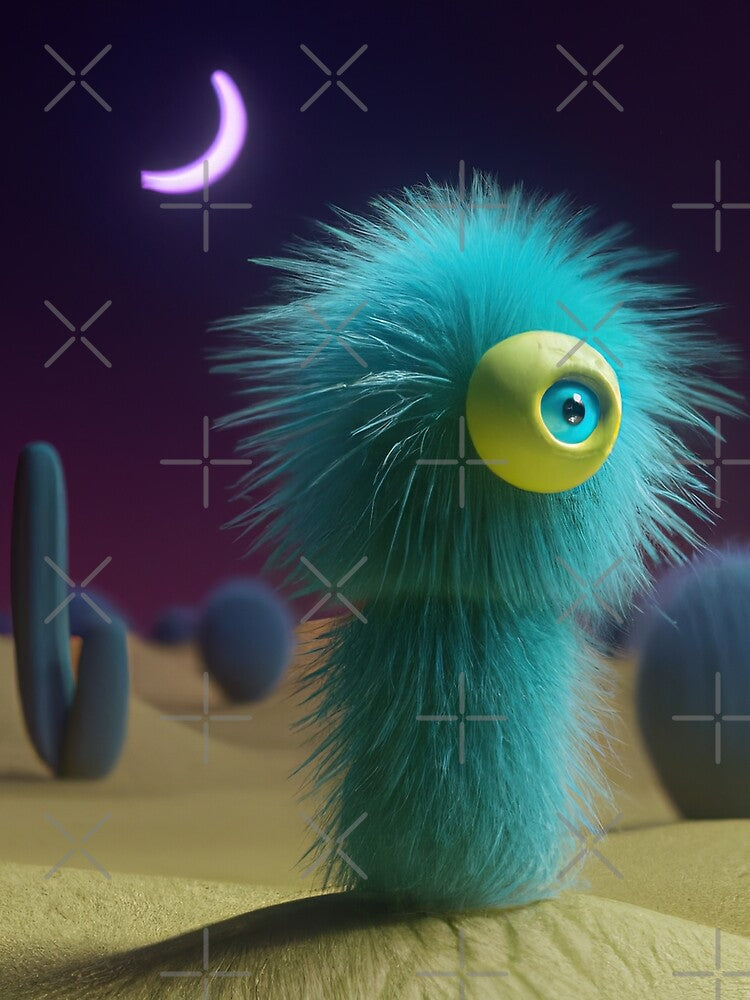 Furry cactus-monster in the Mojave by betes-etranges