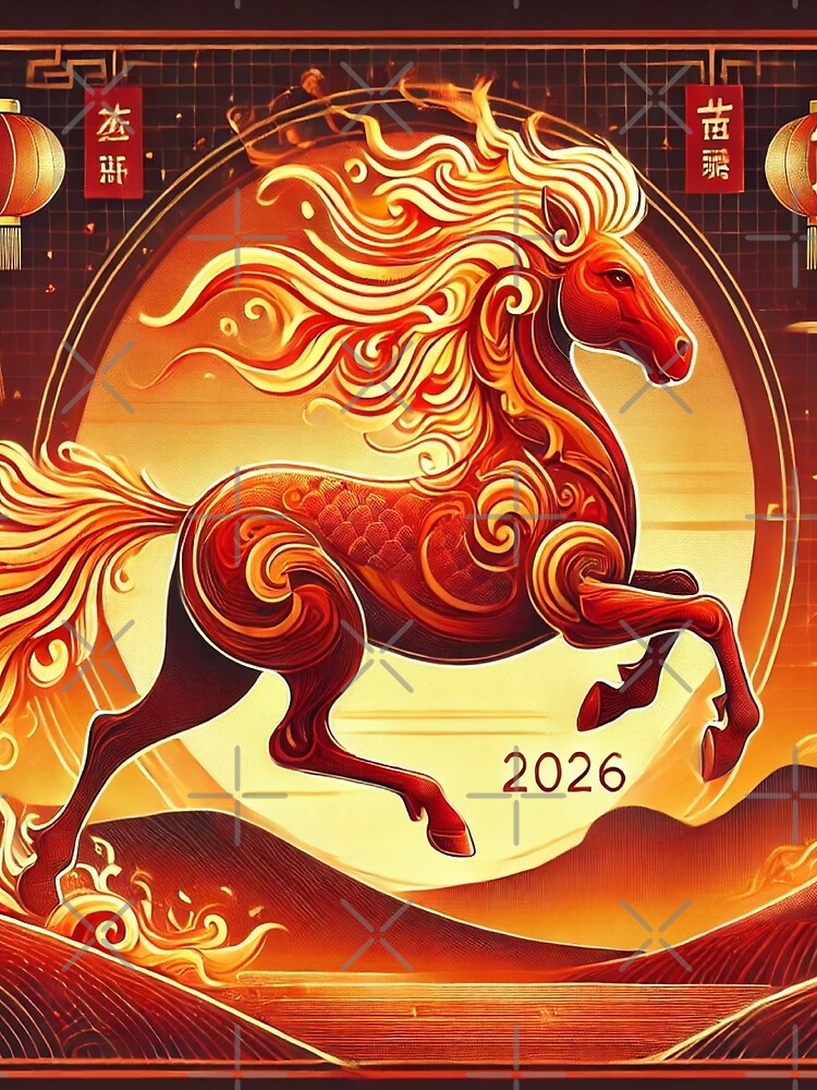 Fire Horse Chinese Lunar New Year 2026 by Myōhō Print Co.
