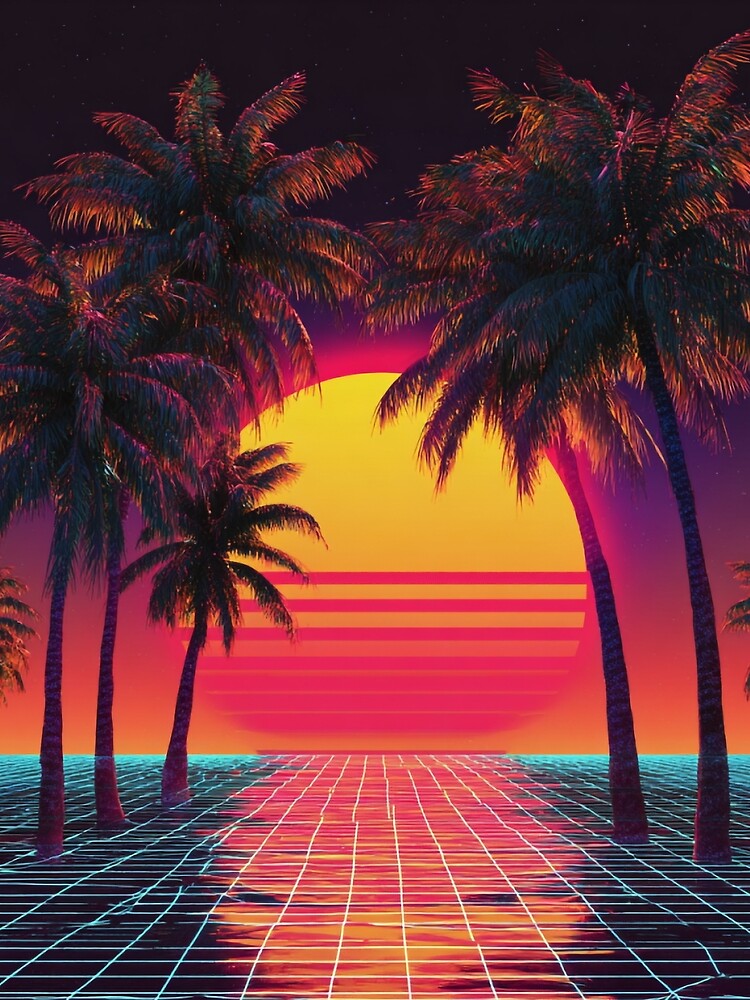 Neon Mirage: Sunset Grid Dreams by Silmoyo