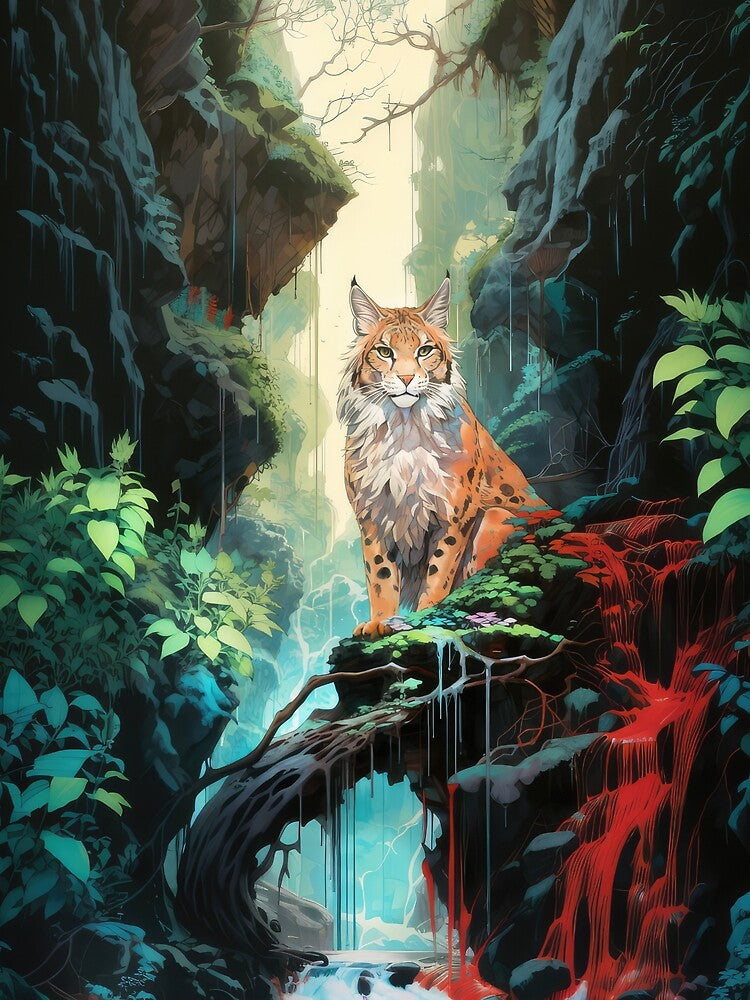 A Lynx on a Branch by Earth Celebration Designs