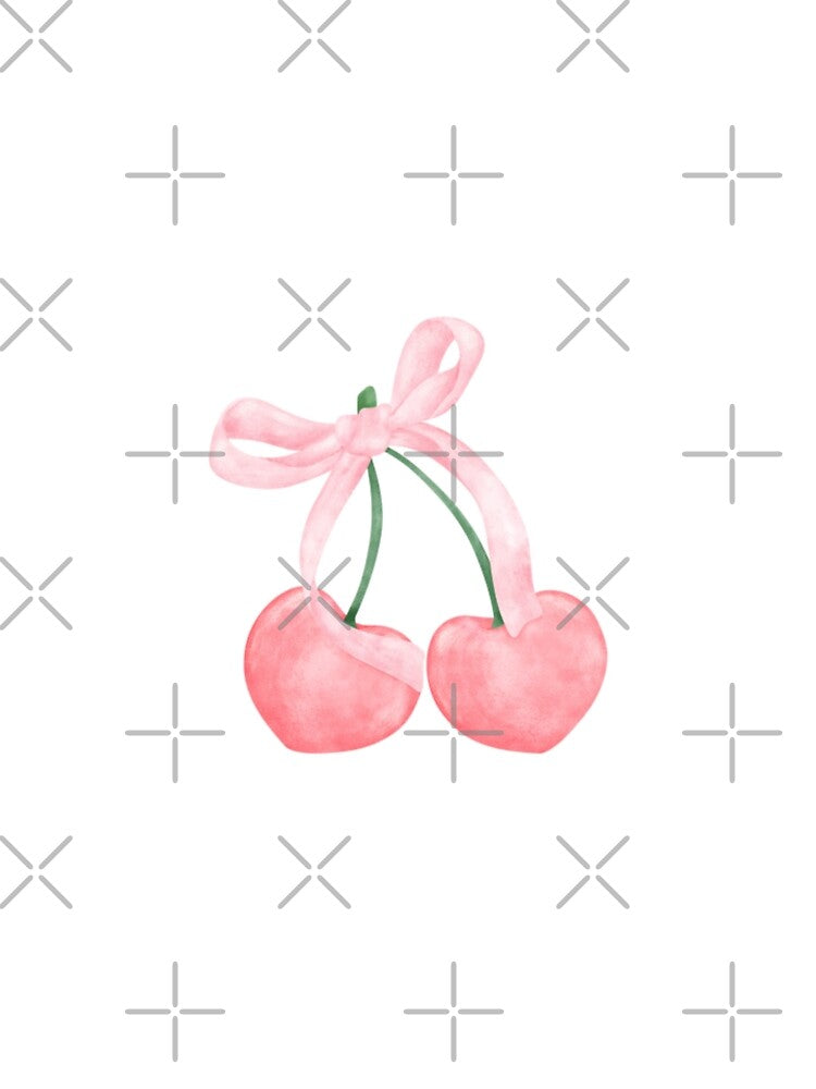 Aesthetic Coquette Cherry Bow by KittyArtLove