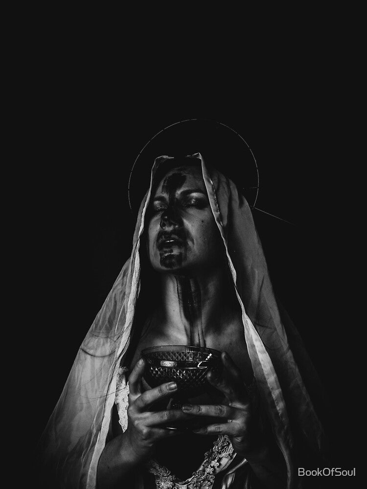 Sacred Silence – Dark Feminine Portrait by BookOfSoul