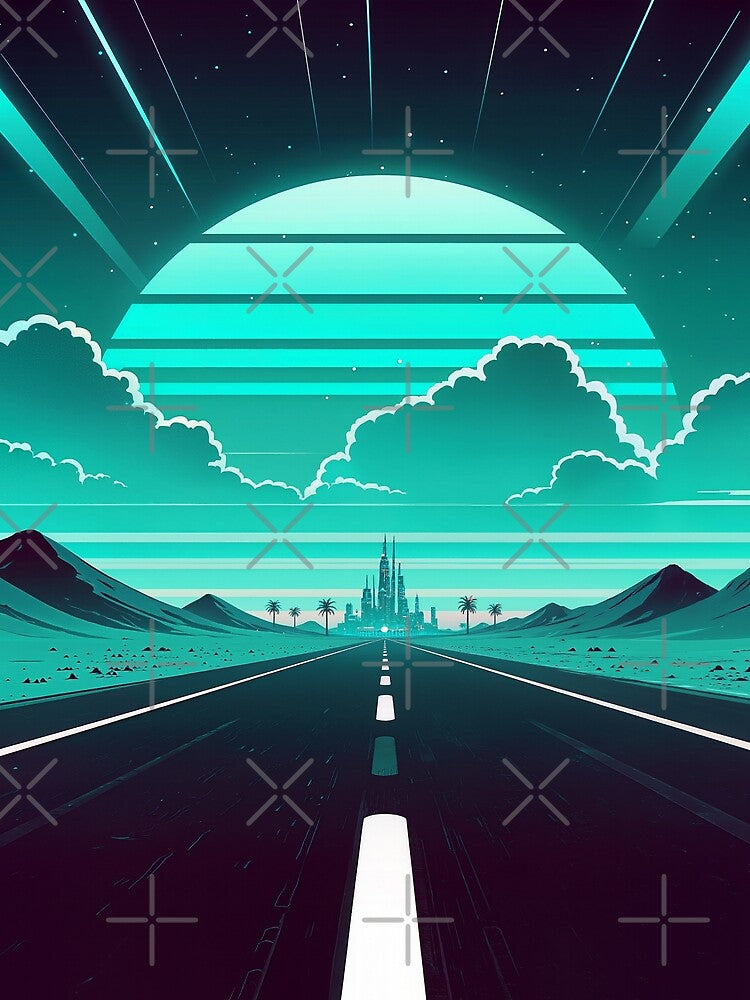 Teal Horizon SynthScene by SynthRaccoon