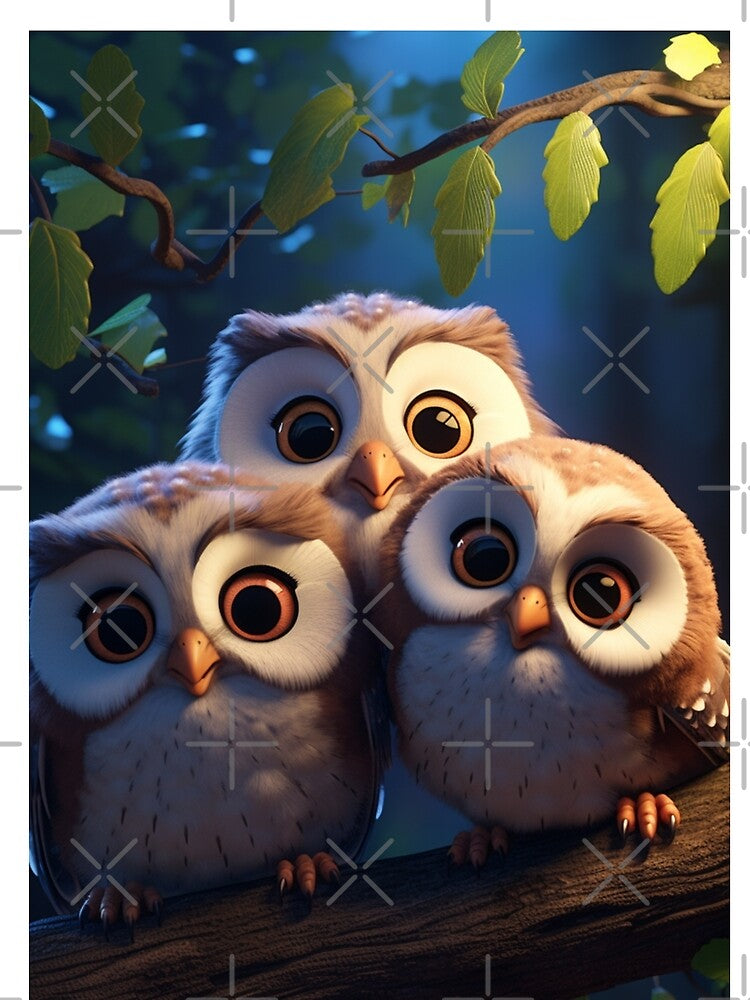 Cute Owl Posters, Wall Art and Phone cases & More by WhimsyVisions