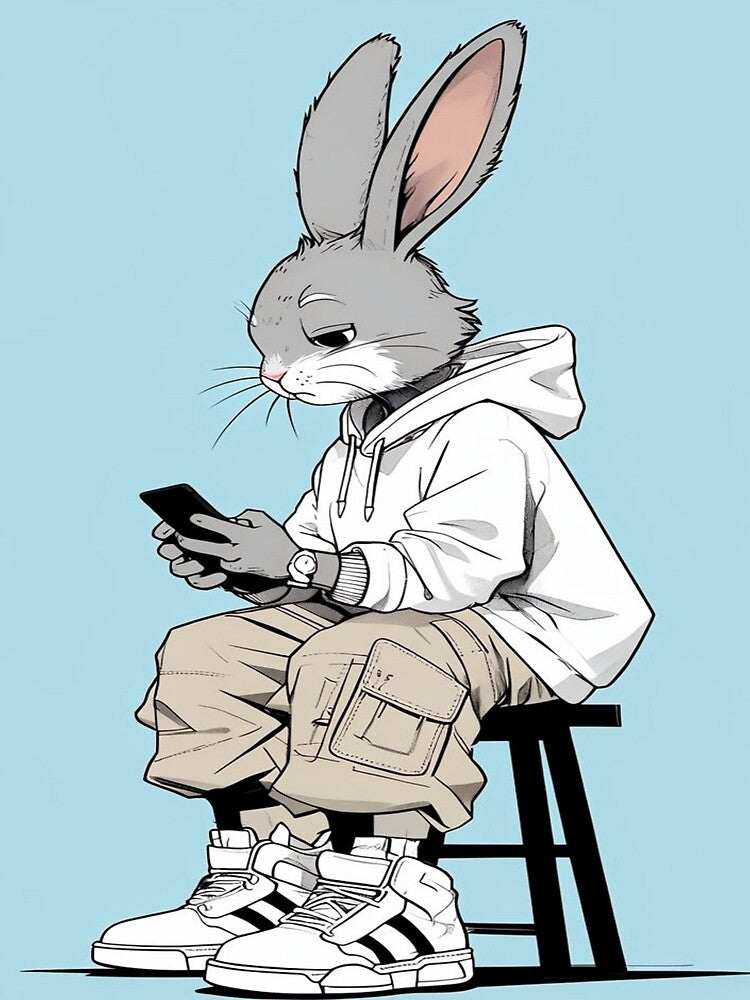 rabbit in the form of a person by saly55887