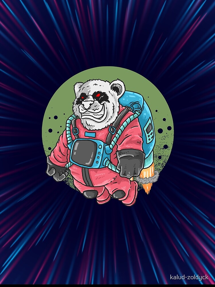 Evil Panda Flying in Space by kalud-zoldyck