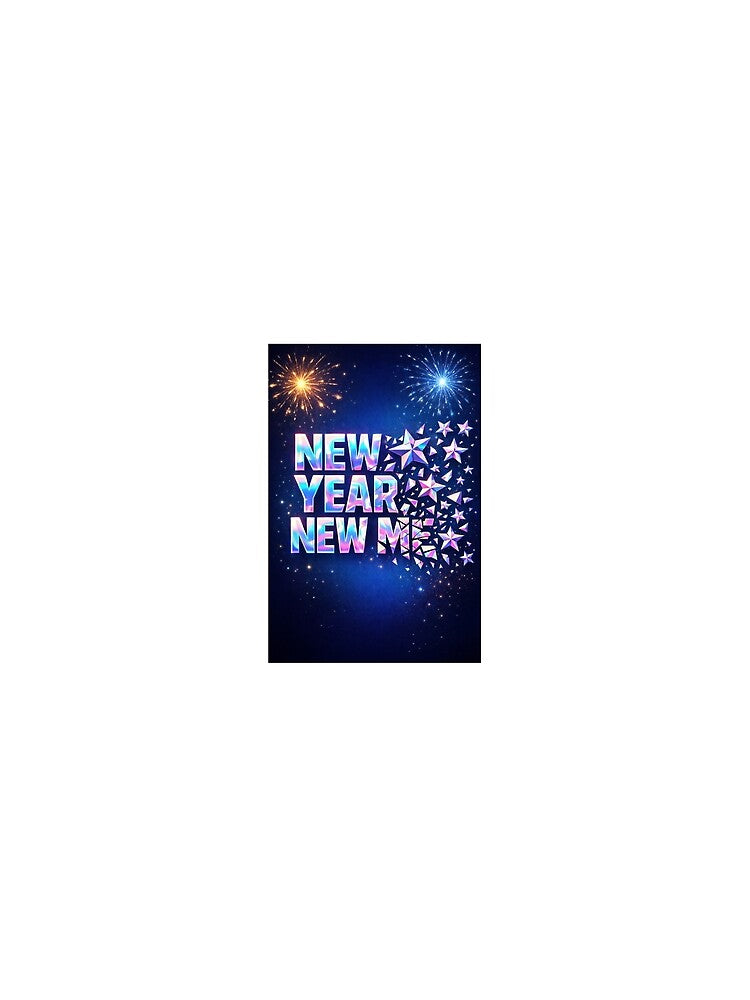 Holographic New Year New Me Sticker by Elloracomplex