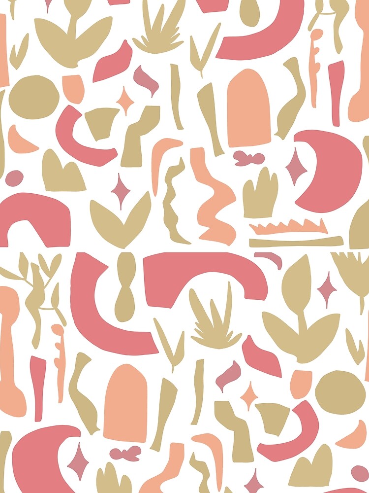 Vintage Aesthetic Minimalist Danish Pastel Abstract Design by shopY2K