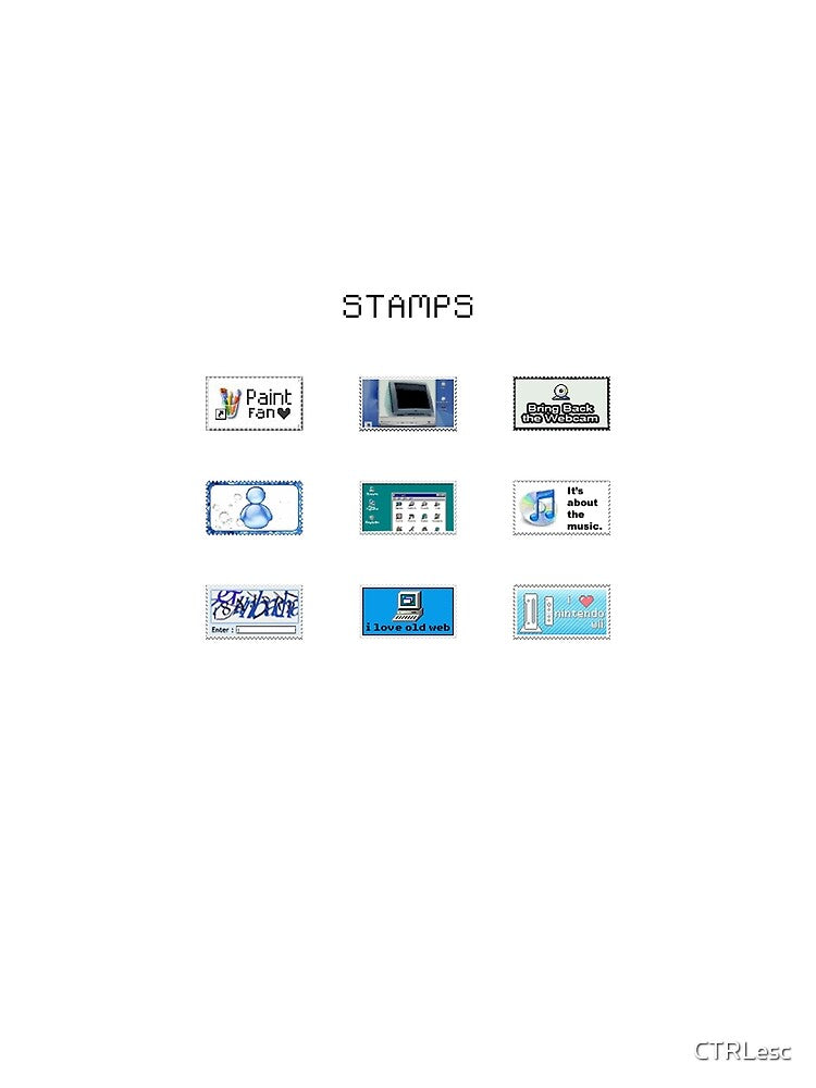 2000s Nostalgic Web Stamps by CTRLesc