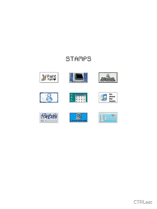 2000s Nostalgic Web Stamps by CTRLesc