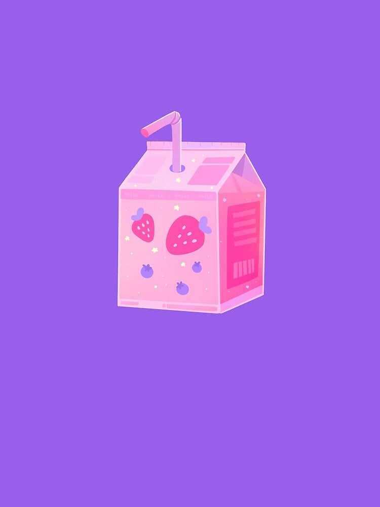 Strawberry and Blueberry Milk! by sillycattos