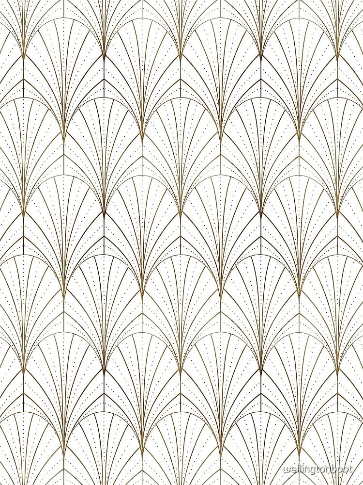 Art Deco Waterfalls // White by The Wellington Boot