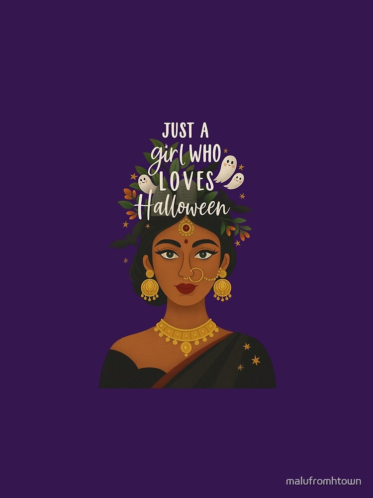 Just an Indian  Girl Who Loves Halloween – Desi Goddess Aesthetic Halloween Art by malufromhtown