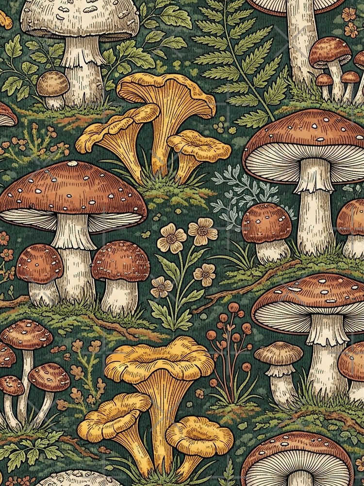 Forest Mushrooms - Fungi Lover Gift by MyCozyCorner24