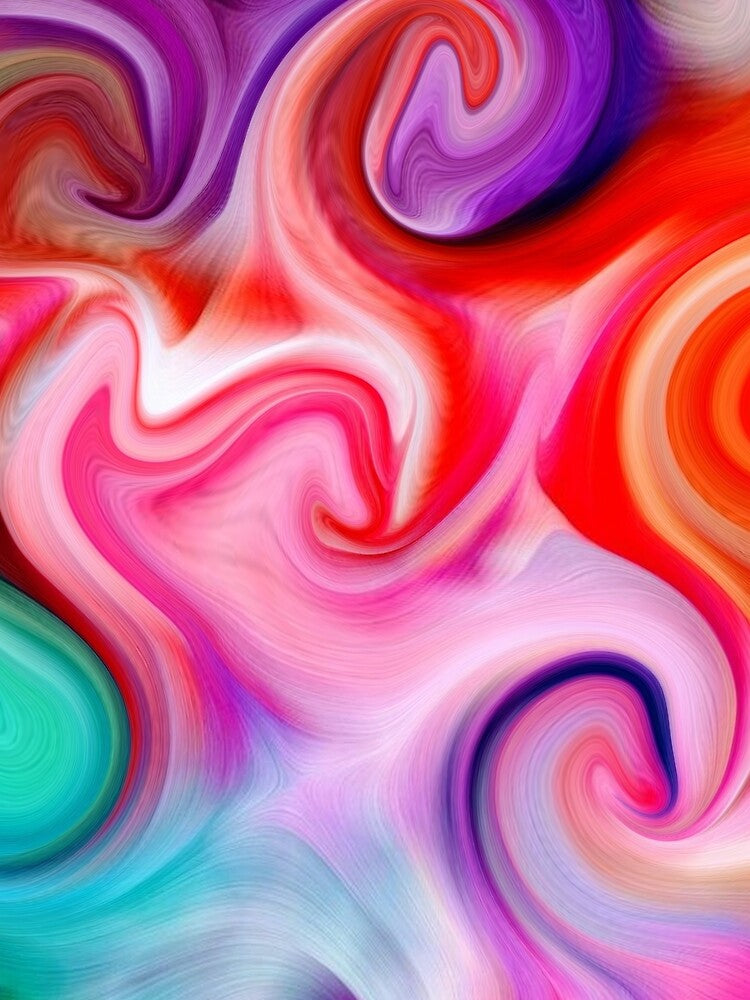 Color combination abstract color vortex dresses by Cici-Chan