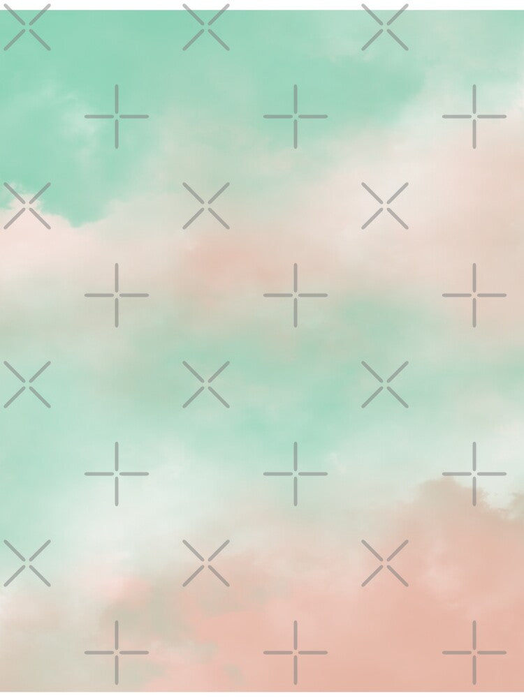 Dreamy blush pink and pastel green sky fog by JinJinYoon