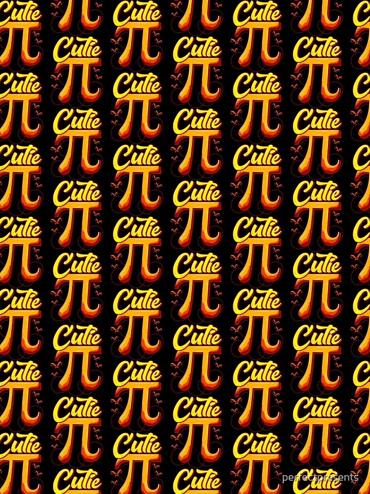 Cute & Funny Cutie Pi Math Pie Butterfly Math Pun Tile Pattern by perfectpresents