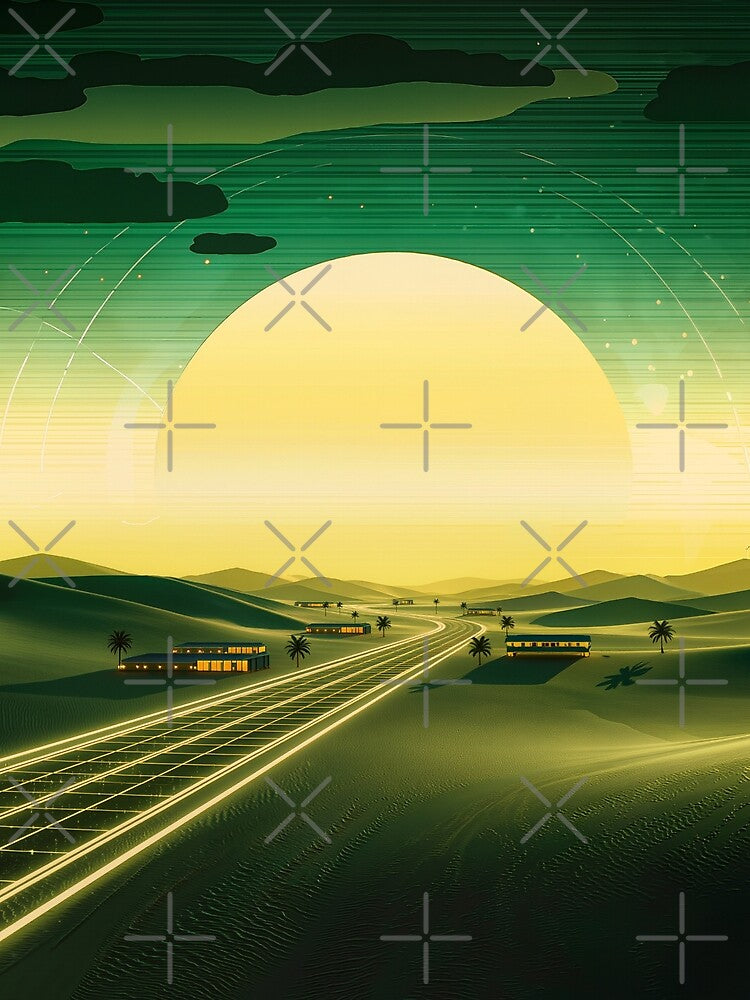 Emerald Dusk Horizon SynthScene by SynthRaccoon