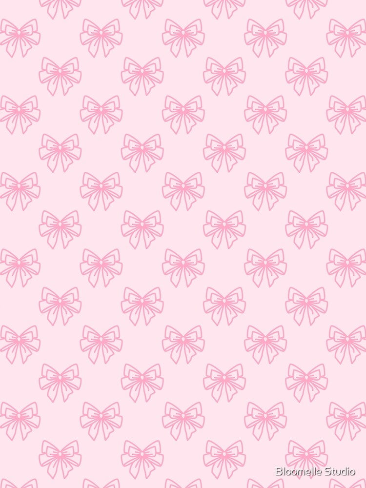 Pink Coquette Bow Seamless Pattern by Bloomelle Studio