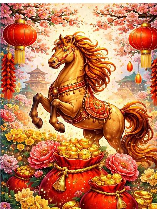 2026 Year of the Horse Prosperity – Lunar New Year Art by PunchDrop