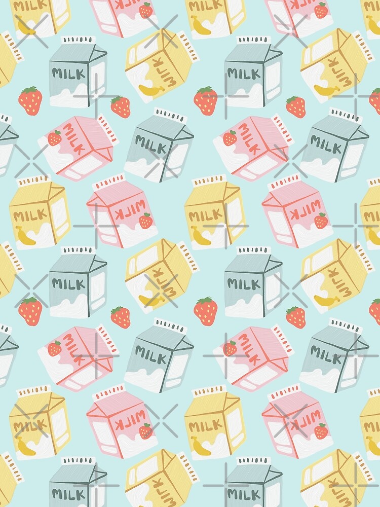 Kawaii Milk Cartons Patterned by MadeByBeata