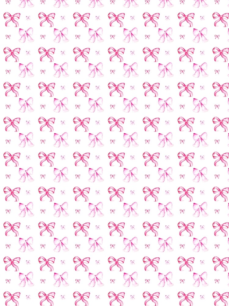 Pink Bow Coquette Watercolor by kristinedesigns