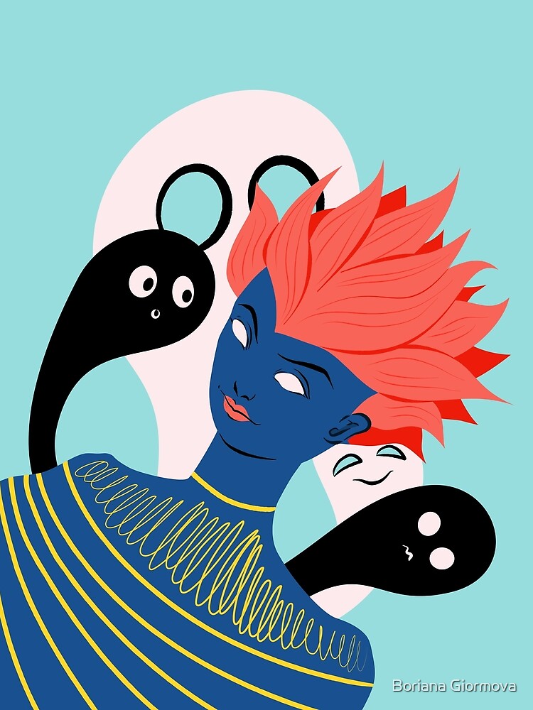Aesthetic Alien Girl Ghost Imaginary Friends by Boriana Giormova