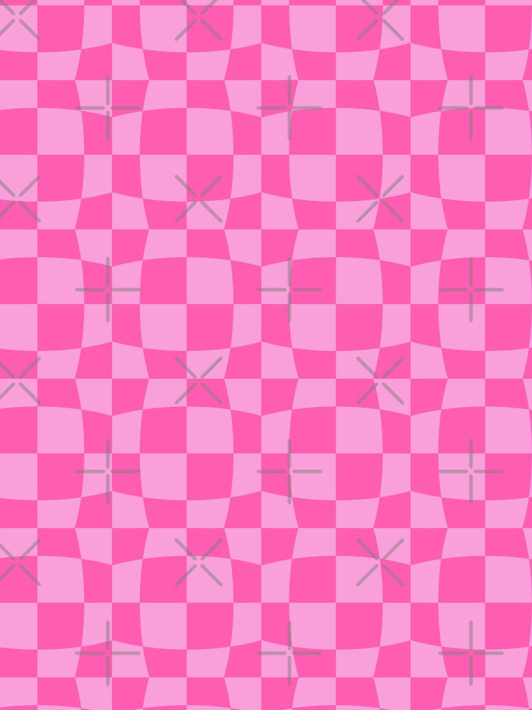 Pink Warped Checker Pattern by MadeByBeata