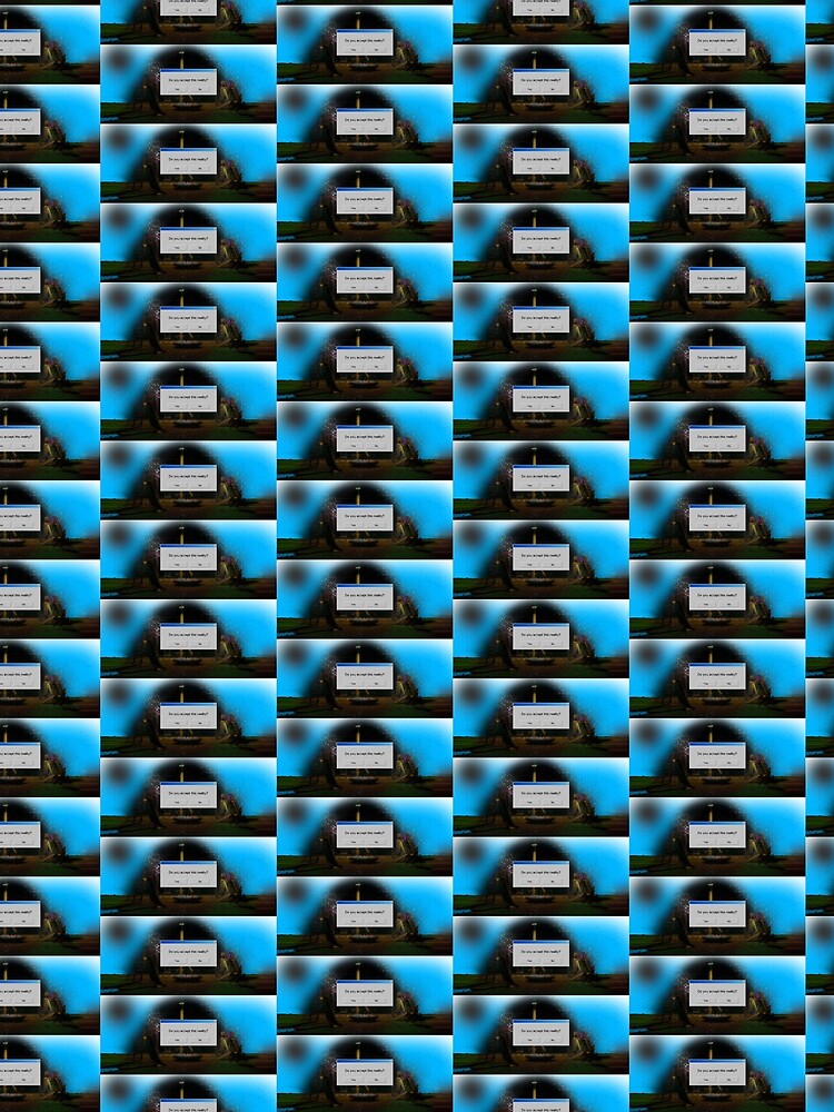 "Do You Accept This Reality?" Glitchy Liminal Space Alternate Reality Retro Computer Popup Graphic by BluOddities