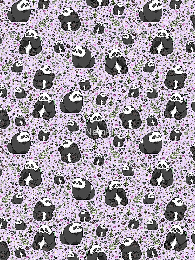 Pandas in Purple by Nemki