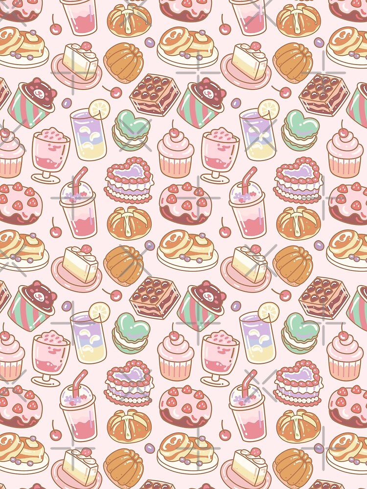 Sweets Seamless Pattern Pink by MadeByBeata