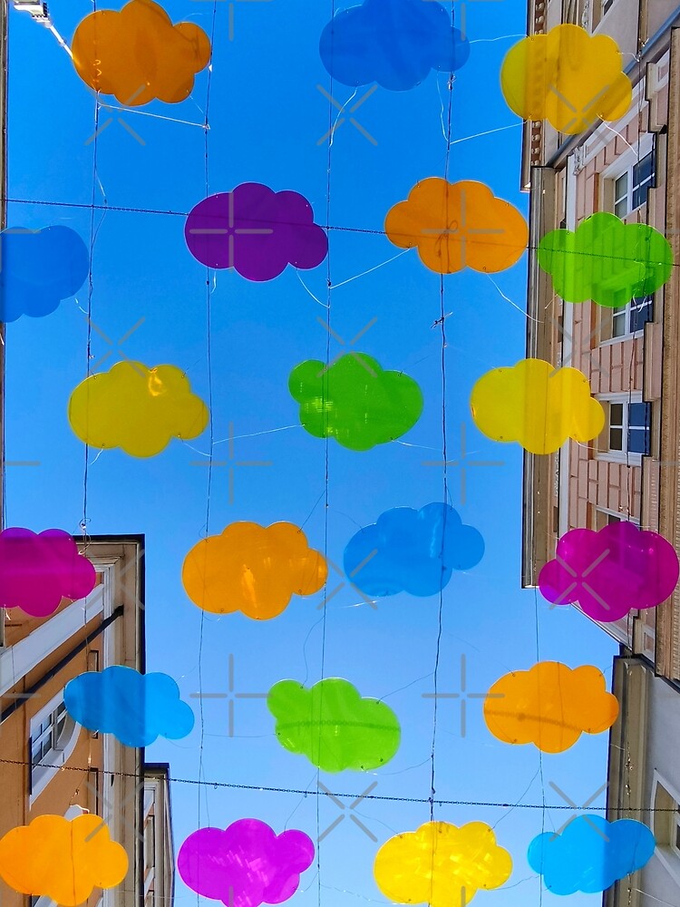 Colorful Acrylic Clouds Under Blue Sky by Kainicram
