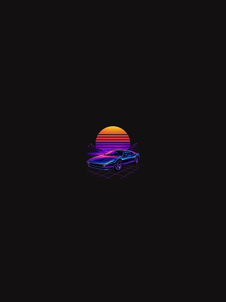 Chrome Sunset Ride in Synthwave Dreamscape by Zosia-11